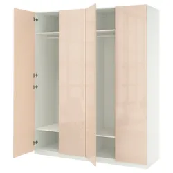 IKEA PAX / FARDAL(795.908.68) Комбінація гардеробу, білий/легкий -orange глос