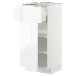IKEA METOD / MAXIMERA(894.579.01) шафа stj szu / двер, білий / Voxtorp глянцевий / білий
