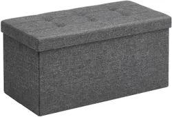 Стьобана пуф, темно-сіра коробка передач 76 см