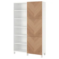 IKEA BESTÅ(094.217.08) поєднання з дверима, білий / Хедевікен окл дуб