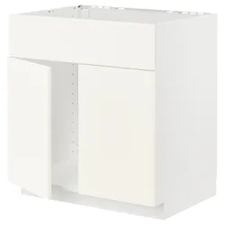 IKEA METOD(095.071.46) 100 шафа мийка 2 двері/фр, білий/Вальстена білий