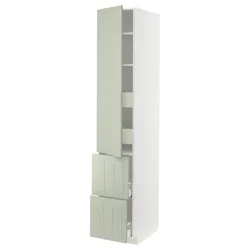 IKEA METOD / MAXIMERA(494.872.31) в s з половиною/4 шухляди/дверцята/2 фр, білий/Stensund світло-зелений