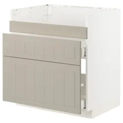 IKEA METOD / MAXIMERA(094.080.33) тумба під раковину HAVSEN / 3fr / 2ch, білий / Stensund beige