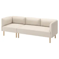 IKEA LILLEHEM(896.177.87) Модульний диван 3-місний, Vissle/бежева деревина