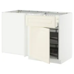 IKEA METOD / MAXIMERA(095.852.81) Кутовий шафа вул. від виходу SZE та WN, Білий/Бодбін крем