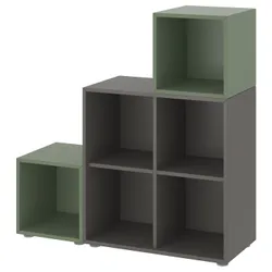 IKEA EKET(995.218.45) комбінація шаф з ніжками, темно-сірий/сіро-зелений