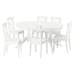 IKEA ROSENTORP / ROSENTORP(796.101.35) Стіл та 6 стільців