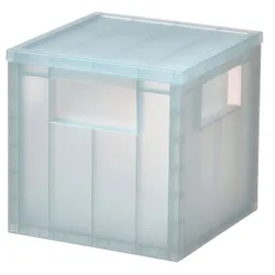 IKEA PANSARTAX(605.150.20) контейнер з кришкою, прозорий сіро-блакитний