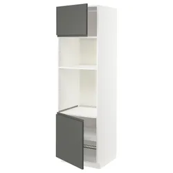 IKEA METOD(094.646.70) перший високий / мікрофон 2др / пол, білий/Voxtorp темно-сірий