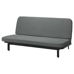 IKEA NYHAMN(994.999.91) 3-місний розкладний диван, з поролоновим матрацом/Скартофта чорний/світло-сірий