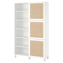IKEA BESTÅ(494.217.06) комбінація з дверима, білий Студсвікен/біла ткана тополя