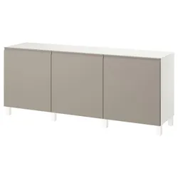 IKEA BESTÅ(895.693.38) Поєднання з дверима, Biały/Hammarsmed/Stubbarp Beige