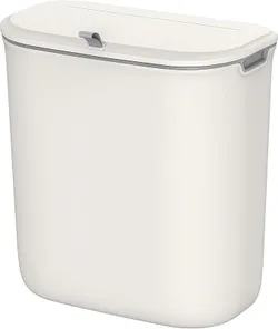 SONGMICS LTB820W9 Відро для сміття підвісне, кухонне відро 9 л з кришкою для сміття, урна для сміття настінна, для підвішування на