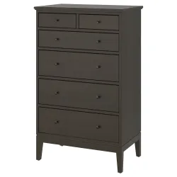 IKEA IDANÄS Комод з 6 шухлядами, темно-коричнева морилка (004.586.97)