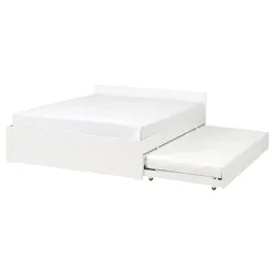 IKEA VIHALS(095.820.27) рамка ліжка з 1 розширеним ліжком, білий/luröy