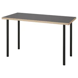 IKEA LAGKAPTEN / ADILS(095.840.26) стіл, сірий/імітація Чорна деревина