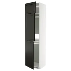 IKEA METOD(595.789.85) шафи Wys Lod/ZMR/3DRZ, Biały/Bodbyn Black