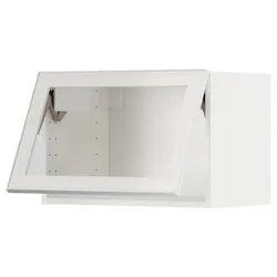 IKEA METOD(994.905.75) розсувні двері рівень/скл, біле/Hesta біле прозоре скло