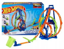 Набір треків Hot Wheels Action, пускова установка Triple Loop, збірка треку HMX38