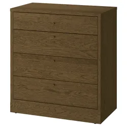 IKEA TONSTAD(606.146.14) комод, 4 ящики, коричневий шпона дуба