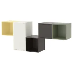 IKEA EKET(095.216.80) комбінація навісної шафи, білий/різнокольоровий