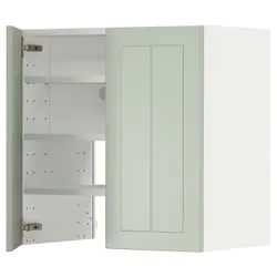 IKEA METOD(295.052.69) шафа карнизна з полицею/дверцями, білий/Stensund світло-зелений