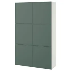 IKEA BESTÅ(595.977.76) Поєднання з дверима, білий/krukmakare темно -сірий -green