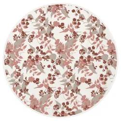 IKEA RINGBUK(105.593.99) скатертина, білий бежевий/червоний/листя