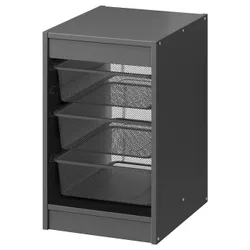 IKEA TROFAST(695.150.73) стелаж з контейнерами, сірий/темно-сірий