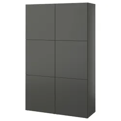 IKEA BESTÅ(895.081.42) комбінація з дверима, темно-сірий/Lappviken темно-сірий