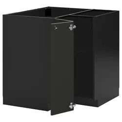 IKEA METOD(195.899.19) Кутовий шафа з полицею, Чарнозарій/Ніккебо матовий антрацит
