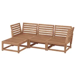 IKEA NÄMMARÖ(395.793.11) Модульний диван з 3-х осіб, зовнішній, з яскраво -коричневою плямою з підніжкою