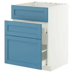 IKEA METOD / MAXIMERA(496.015.66) SZ ZL+3FR/2SZU, Biały/Lerhyttan Blue