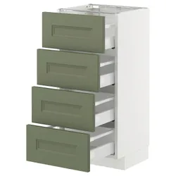 IKEA METOD / MAXIMERA(595.181.47) Вона st 4fr/4szu, Biały/axstad gria -green
