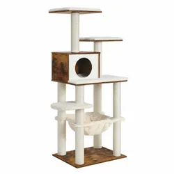 Котяче дерево 138 см коричневе та біле