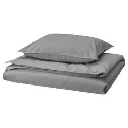 IKEA ÄNGSLILJA(706.088.82) підодіяльник і наволочка, сірий