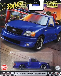 HOT WHEELS ПРЕМІУМ БУЛЬВАР №102 '99 Ford F-150 SVT Блискавка HRT60