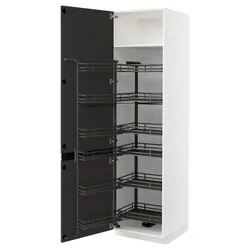 IKEA METOD(994.929.61) висока шафа з висувною коморою, білий/Upplöv матовий антрацит