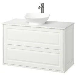 IKEA TÄNNFORSEN / VÄSTERSJÖN(995.683.43) Шафи для вимивання ящиками/миттям/акумулятором, білий/білий імітація мармуру