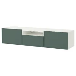 IKEA BESTÅ(896.114.84) Телевізійна шафа, білий/krukmakare темно -сірий -green