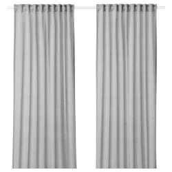 IKEA HILJA,903.907.35 Гардини, 1 пара,HILJA Штора, 2 шт, сіра, 145x300 см