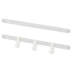 IKEA HJÄLPA(694.283.11) 2 підвісні рейки + 3 гачки, білий