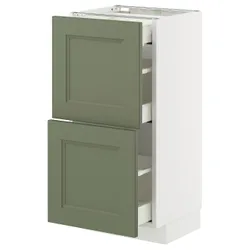 IKEA METOD / MAXIMERA(895.180.04) Кабінет STJ 2FR/3SZU, Biały/axstad gria -green