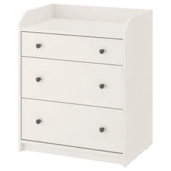 IKEA HAUGA(205.815.21) комод, 3 шухляди, білий