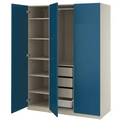 IKEA PAX / FYRUDDEN(595.816.43) Комбінація гардеробу, сірий -рог/синій