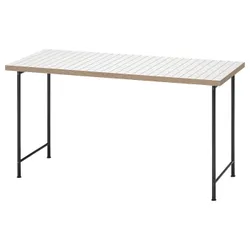 IKEA LAGKAPTEN / SPÄND(695.638.32) стіл, Білий антрацит/чорний