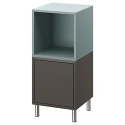 IKEA EKET(795.217.14) комбінація шаф з ніжками, темно-сірий світло-сірий синій/метал
