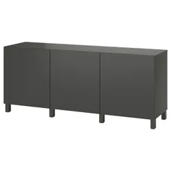 IKEA BESTÅ(895.080.57) комбінація з дверима, темно-сірий/Lappviken/Stubbarp темно-сірий