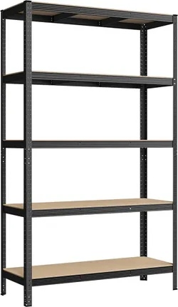 SONGMICS Heavy Duty Shelf, Basement, Storage Shelf, 60 x 120 x 200 см, із сталевим каркасом, вантажопідйомність до 750 кг, 5