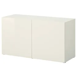 IKEA BESTÅ(590.474.06) шафа з дверима, білий / Selsviken глянцевий / білий